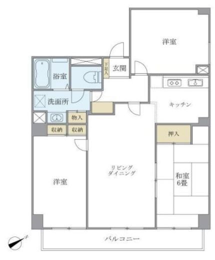 シティハイツ根津　1002号室　間取り
