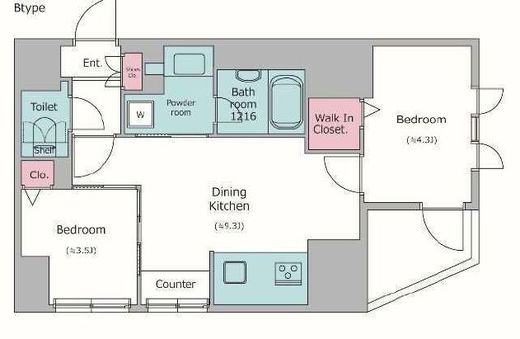 レジディア御茶ノ水プレイス　502号室　間取り