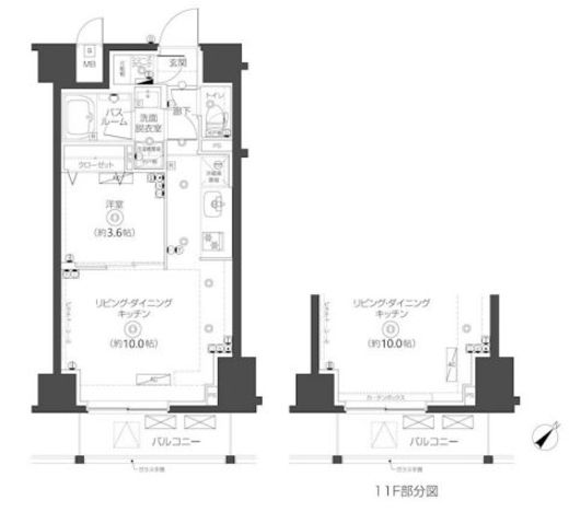 ZOOM志村坂上　803号室　間取り