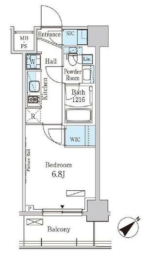 パークアクシス大塚ガーデンスクエア　402号室　間取り