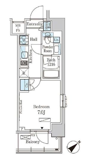 パークアクシス大塚ガーデンスクエア　706号室　間取り