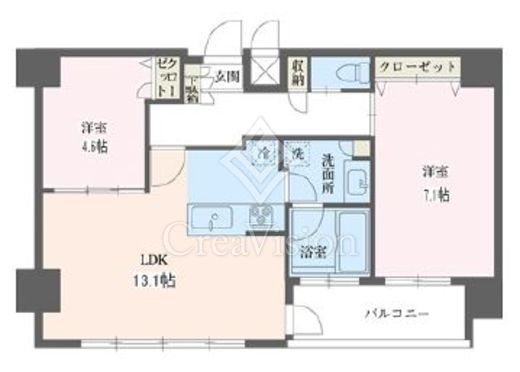 リーフコンフォート赤羽　1204号室　間取り