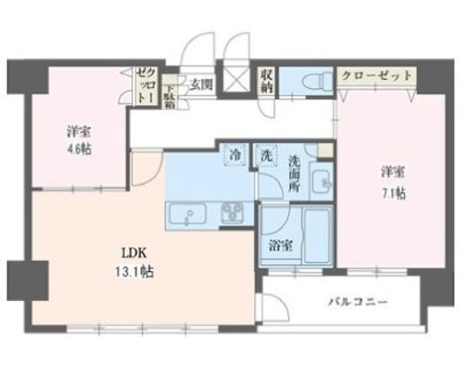 リーフコンフォート赤羽　1204号室　間取り