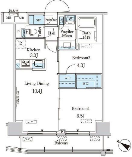 パークアクシス赤羽南　705号室　間取り