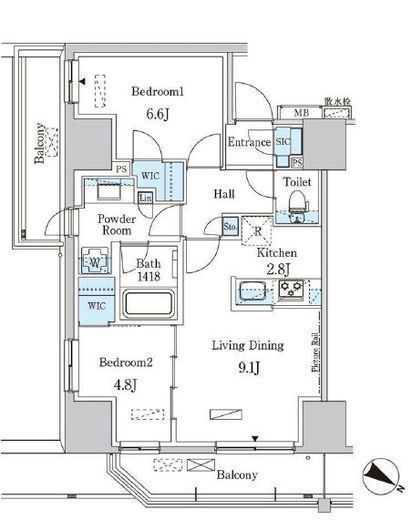 パークアクシス赤羽南　917号室　間取り
