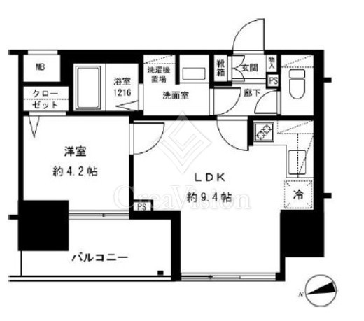 シティインデックス西日暮里　705号室　間取り