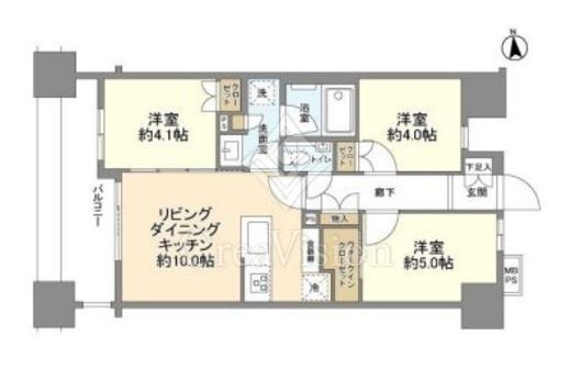 プレシス西日暮里　1205号室　間取り