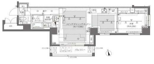 ZOOM大塚　407号室　間取り