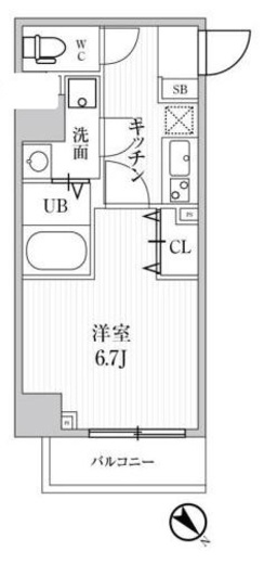 ALTERNA池袋EAST (オルタナ池袋イースト)　704号室　間取り