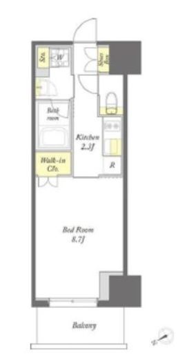 プライムメゾン湯島　904号室　間取り