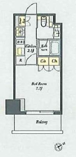 プライムメゾン湯島　909号室　間取り