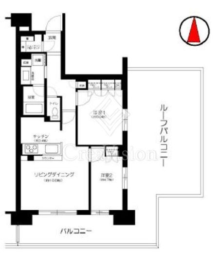 ファインシティ王子神谷リバー&フォレスト　1511号室　間取り