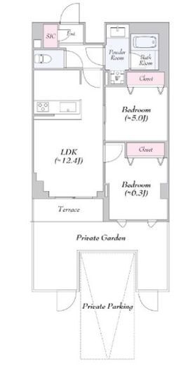 ロイジェント志村坂上　104号室　間取り