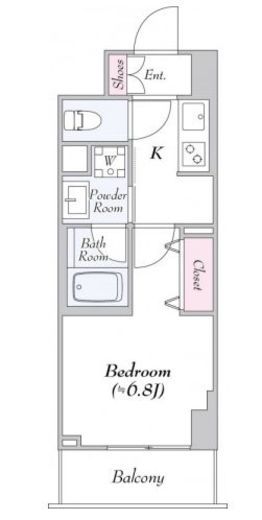 ロイジェント志村坂上　611号室　間取り