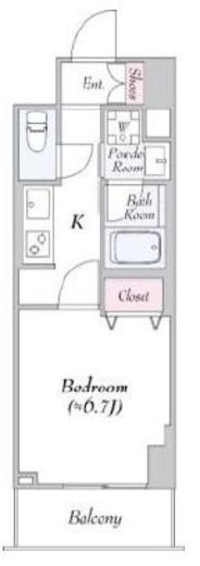 ロイジェント志村坂上　621号室　間取り