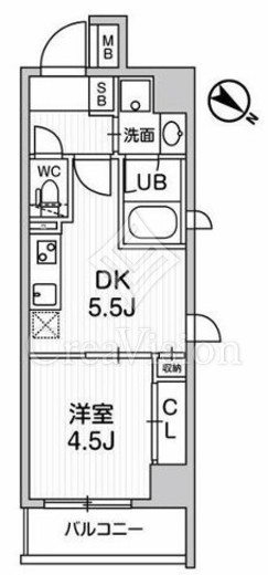 ALTERNA王子飛鳥山 (オルタナ王子飛鳥山)　401号室　間取り