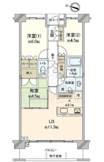 パークホームズ成増マークレジデンス　321号室　間取り