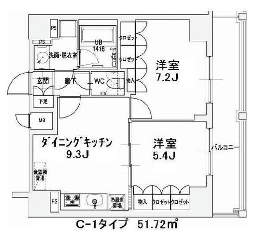 エスティメゾン王子　1003号室　間取り