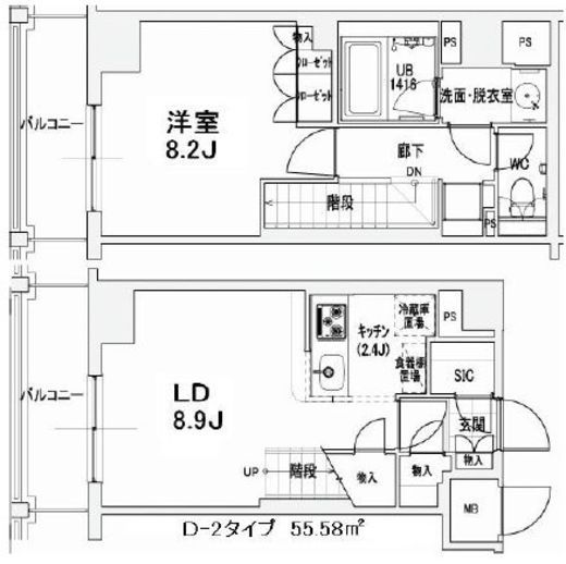 エスティメゾン王子　1505号室　間取り