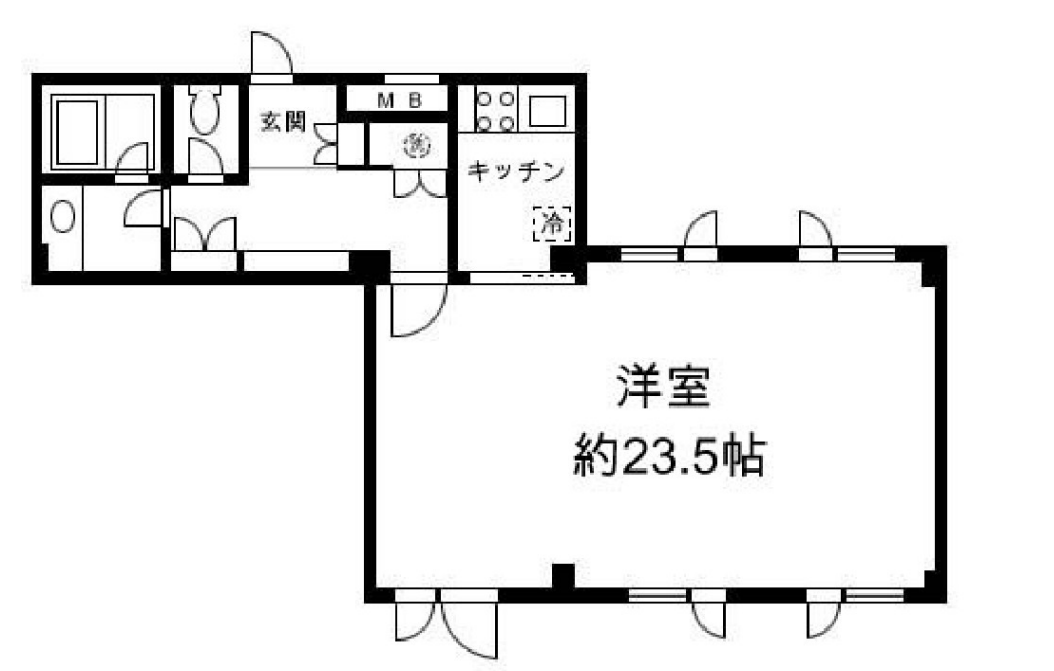 h&m南青山 E棟　E406号室　間取り