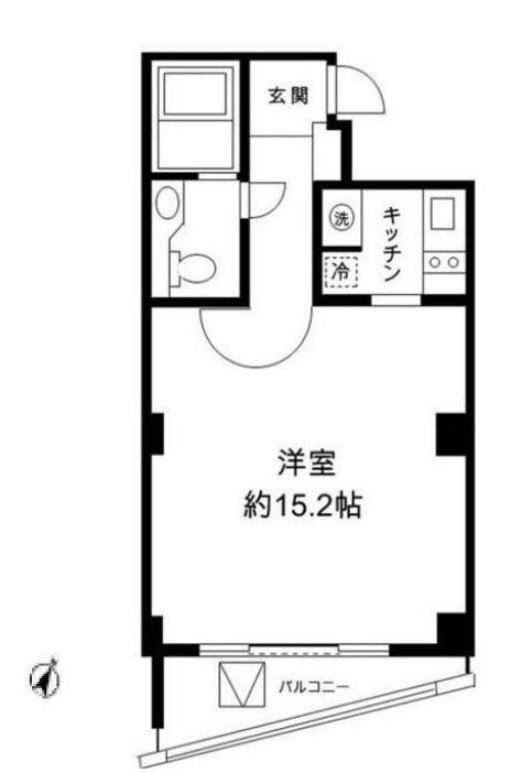 h&m南青山 E棟　E304号室　間取り