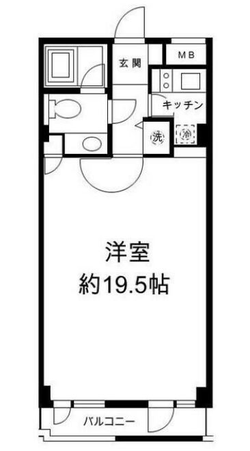 h&m南青山 E棟　E207号室　間取り