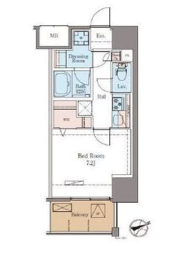 BluRock板橋　1203号室　間取り