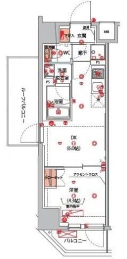 ハーモニーレジデンス山手サウス大塚　904号室　間取り