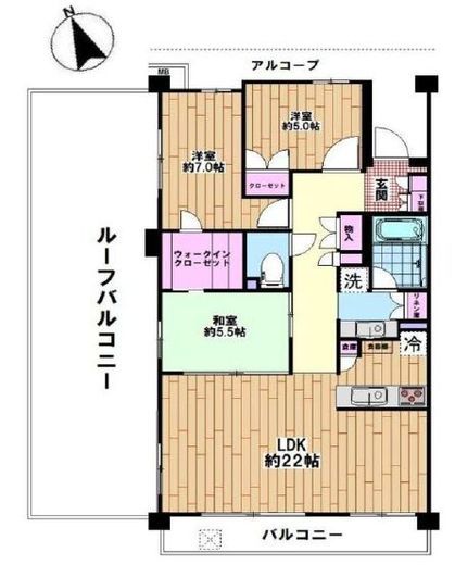 リライズガーデン西新井スカイレジデンス　1617号室　間取り