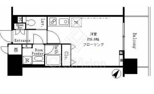 サンクレール荒川ブランガーデン　1211号室　間取り