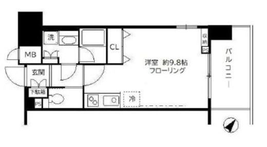 サンクレール荒川ブランガーデン　1214号室　間取り