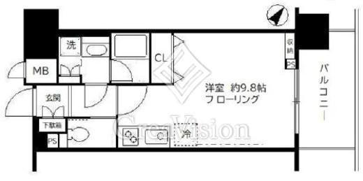 サンクレール荒川ブランガーデン　1812号室　間取り