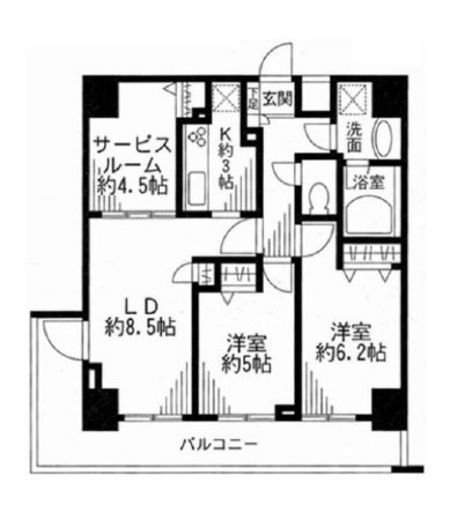 ドゥーエ東十条　603号室　間取り