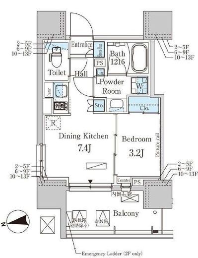 パークアクシス赤塚　1101号室　間取り