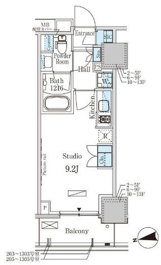 パークアクシス赤塚　1203号室　間取り
