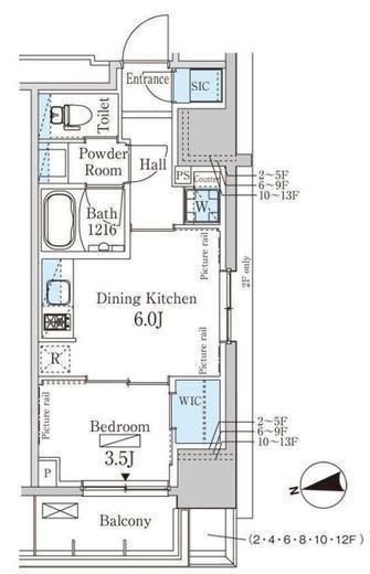 パークアクシス赤塚　307号室　間取り