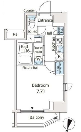 アイル王子ノルド　1004号室　間取り