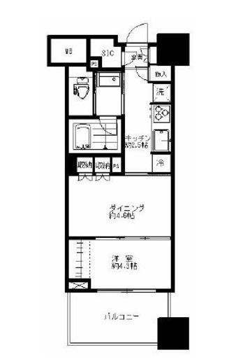 リビオレゾン板橋本町ステーションサイド　905号室　間取り
