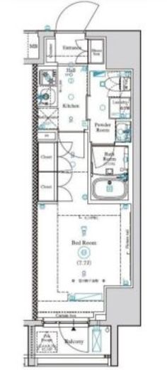 アークマーク王子　1301号室　間取り