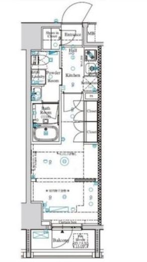 アークマーク王子　402号室　間取り
