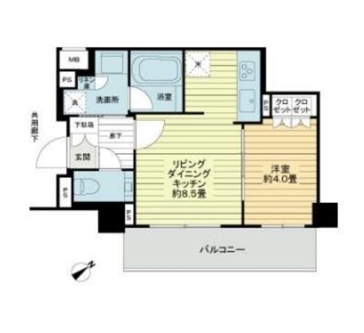 サンクタス文京大塚ボゥテラス　105号室　間取り
