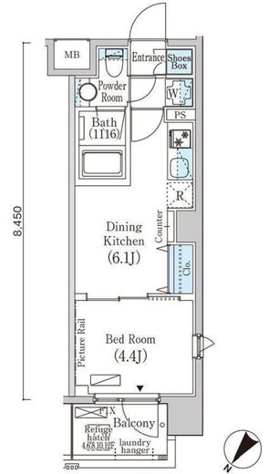 フルハウス赤羽　202号室　間取り