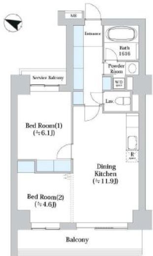 アーバンシティ音羽　1101号室　間取り