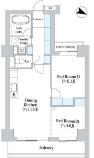 アーバンシティ音羽　802号室　間取り