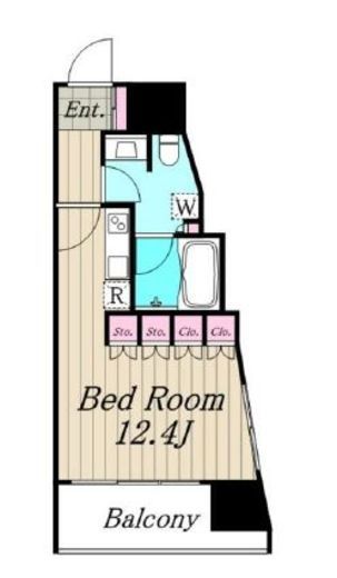 プリズムタワー　810号室　間取り