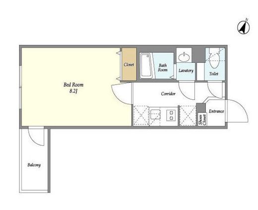 ウェルスクエアイズム駒込　208号室　間取り