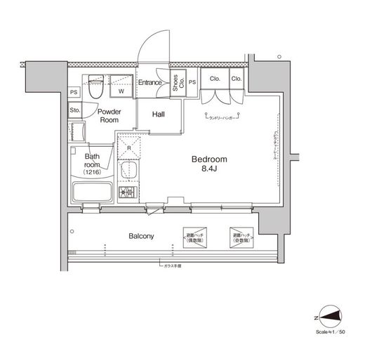 プラウドフラット日暮里　1103号室　間取り