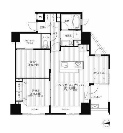 レジェンダリーコート赤羽　903号室　間取り