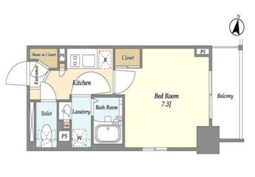 テラス南千住　403号室　間取り