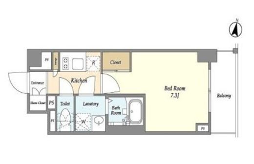 テラス南千住　802号室　間取り